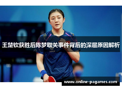 王楚钦获胜后陈梦取关事件背后的深层原因解析