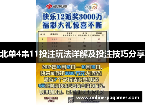北单4串11投注玩法详解及投注技巧分享 北单4串11投注玩法详解及投注技巧分享