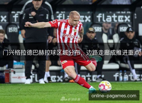 门兴格拉德巴赫控球区域分布，边路走廊成推进重点